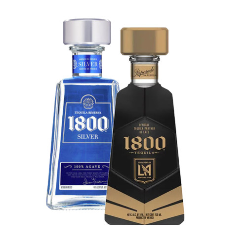 1800 Tequila Silver and Reposado (LAFC EDITION) - 12 Bottle Case